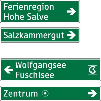 §53/13d Wegweiser| zweizeilig Alform Ausführung