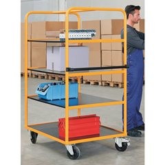 Profi-Regal- und Etagenwagen, 3 Etagenböden, LxBxH 1350 x 800 x 1750 mm.