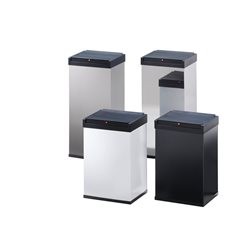 Schwingdeckel-Abfallbox BIG-BOX SWING, Volumen 52 l, Behälter weiß.
