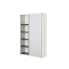 Querrollladenschrank, HxBxT 1956 x 1200 x 432 mm, Stahlplatte, 4 Fachböden, rein