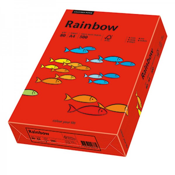 Rainbow Kopierpapier 88042475 A4 80g intensivrot 500 Bl./Pack.