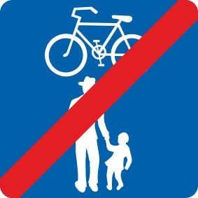 §53/29c Ende eines Geh- und Radwegs ohne Benützungspflicht | Alrond Verkehrszeichen