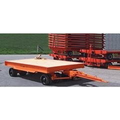 Schwerlastanhänger, 20 t, Allrad-Achsschenkel-Lenkung, Ladefläche 5,0 x 2,0 m.