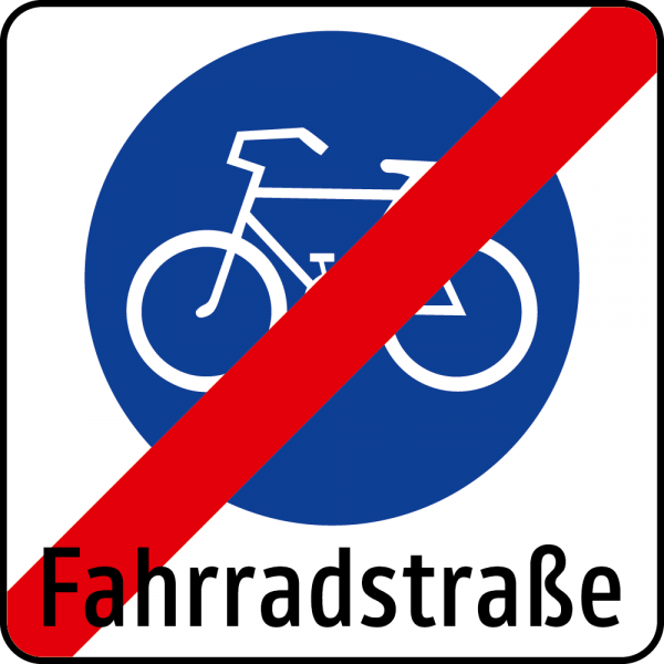 §53/29 Ausf. a) Ende einer Fahrradstraße mit URP 1 , Scotchlite Folie Typ1 | Umrandungsprofil I