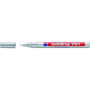 Lackmarker, 751, Rundspitze, 1 - 2 mm, Schreibf.: silber