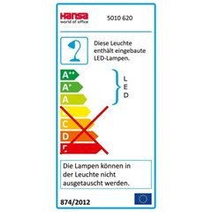 LED-Tischleuchte RIO, Höhe 590 mm, weiß.