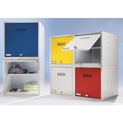 Einzelschließfach Köln, erweiterbar, HxBxT 500 x 500 x 500 mm, mit Sicherheitszylinderschloss, Tür f