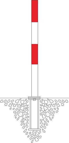 PARAT B Sperrpfosten Ø 76mm a. f+l. 0