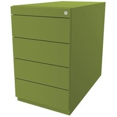 Standcontainer Note™, mit 4 Universalschubladen, Tiefe 775 mm, grün.