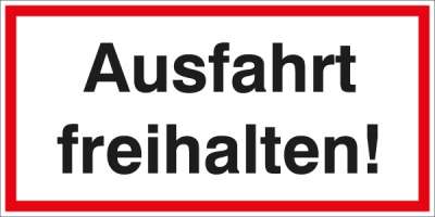 Anpassbares Schild 'Einfahrt Freihalten' – Selbst Gestalten Mit Text/Bild, Verschiedene Größen & Materialien
