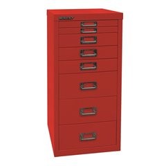 MultiDrawer™ 29er Serie, DIN A4, 8 Schubladen, kardinalrot.