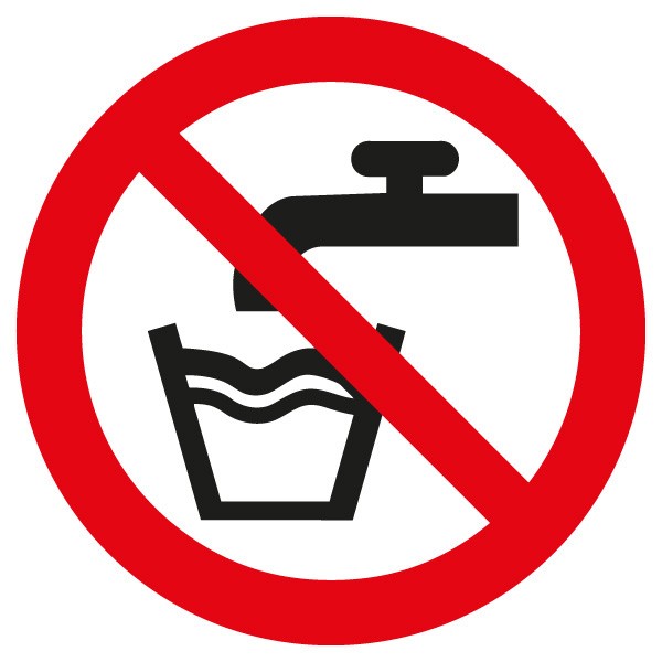 Verbots-Aufkleber Kein Trinkwasser dm. 200mm