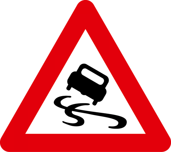 §50/10 Schleudergefahr flach Scotchlite Typ1 | Flach