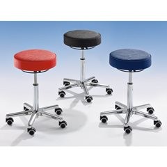 Hocker UNI, Sitz aus Kunstleder, Bezug atollblau.