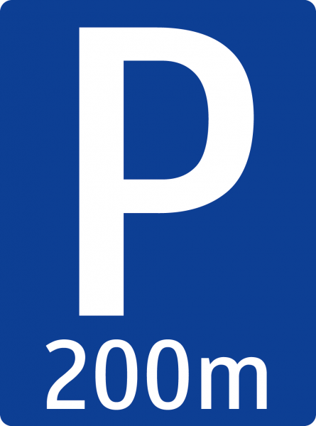 §53/1b Parken nach ....m oder "linker Pfeil" bzw. "rechter Pfeil" Formline Scotchlite Typ1 | Formlin