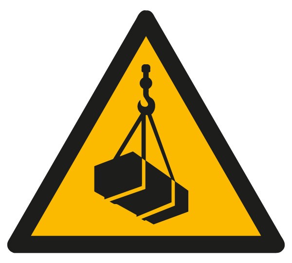 Warnschild schwebende Last s=400/1.5mm