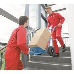 Sackkarre aus Stahl, Modell: Fahr- und Tragkarre, mit praktischen Tragholmen.