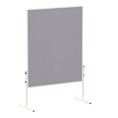 Moderationstafel MAULsolid, fahrbar, Filzfarbe Blau.