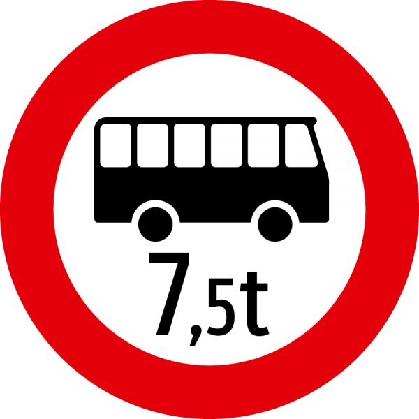 §52/7f Fahrverbot für Omnibusse mit Gewichtsangabe Formline Scotchlite Typ1 | Formline