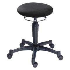 Hocker BALANCE 10, mit Orthositz, Ø 350 mm, schwarz.