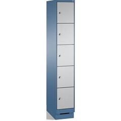 EVOLO Fächerschrank, mit Sockel, 1 Abteil, 5 Fächer, Abteilbreite 300 mm, fernbl