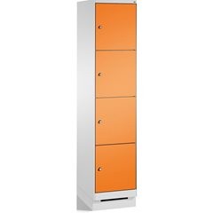 EVOLO Fächerschrank, mit Sockel, 1 Abteil, 4 Fächer, Abteilbreite 400 mm, lichtg