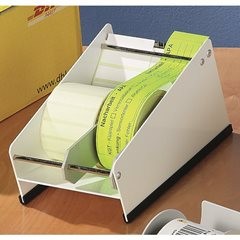 Haftetikettenspender, für Rollenwicklung innen, LxBxH 260 x 70 x 130 mm.
