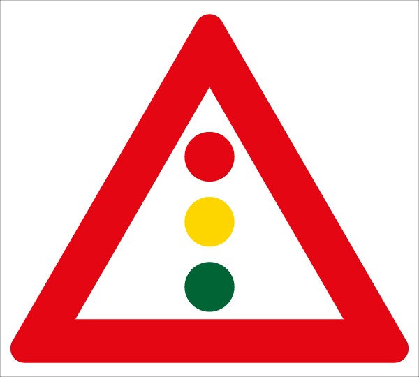 §50/15 Vorankündigung eines Lichtzeichens | flaches Verkehrszeichen