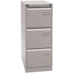 Hängeregistraturschrank LIGHT, 1-bahnig, 3 Schübe, DIN A4, lichtgrau.