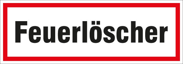 Hinweisschild Feuerlöscher 297x105/1.5mm