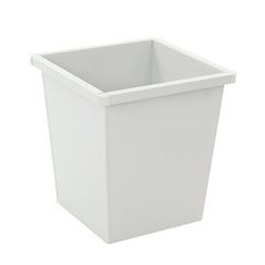 Papierkorb aus Stahl, kegelförmig, Volumen 27 l, BxHxT 343 x 343 x 361 mm, grau.