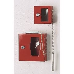 Notschlüsselkasten mit Glasscheibe, mit Klöppel zum Einschlagen, HxBxT 200 x 200 x 50 mm, VE 3 Stk.