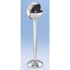 Kugel-Standascher aus Edelstahl, zur Sandbefüllung, Höhe 970 mm, Ø 260 mm.