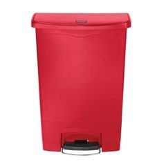 Treteimer SLIM JIM®, aus Polyethylen, 90 l, beige, fahrbar.