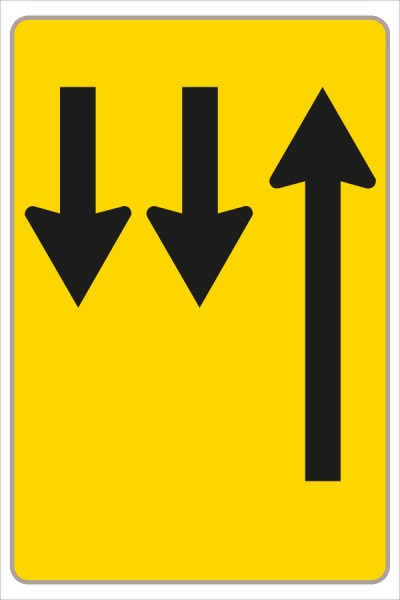 §53/16c Fahrstreifenanzeiger gelb schwarz F12