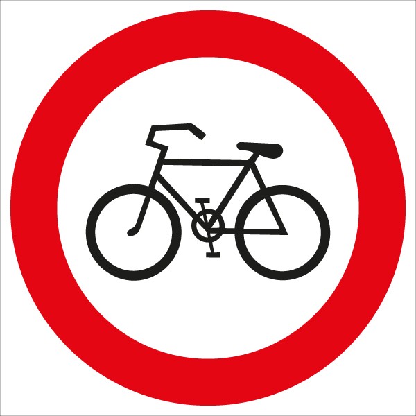 §52/8c Fahrverbot für Fahrräder | flaches Verkehrszeichen