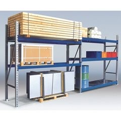 Schwerlast-Steckregal, Tiefe 600 mm, Traversenlänge 1800 mm, Höhe 3000 mm, Grund