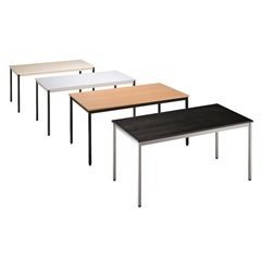 Mehrzwecktisch, rechteckig, BxH 1400 x 740 mm, Tiefe 700 mm, Platte schwarz, Ges