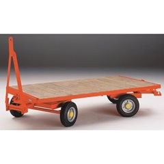 Schlepperanhänger, 4-Rad-Doppel-Drehschemel-Lenkung, Tragfähigkeit 8 t, Ladefläche 2,5 x 1,25 m, Vol
