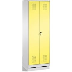 EVOLO Wäsche- / Garderobenschrank, 4 Fachböden, Kleiderstange, Abteile 2 x 300 m