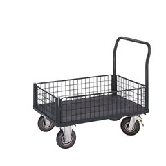 Pro Plattformwagen – Rohrschiebebügel, Polyamidreifen, 1050 X 700 Mm – Lichtblau, Stabil & Nachhaltig