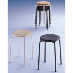 Stapelhocker, Sitzfläche aus Buchenschichtholz, VE 4 Stk.