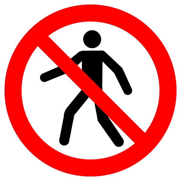 Verbotsschild Fußgänger dm. 200/1.5mm