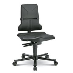 ESD SINTEC Arbeitsdrehstuhl, mit Sitzneigungsverstellung, mit Rollen.
