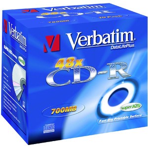 CD-R, print., Jewelc., einmalbeschreibb., 700MB, 80min, 52x