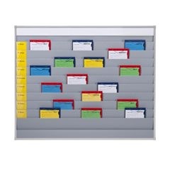 Planungstafel, Profi-Ausführung, 6 Schienen, 1 Ablagefach.