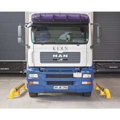 LKW-Einfahrhilfe-Set, Stahl, verzinkt, rot / weiß reflektierend, zum Aufdübeln.