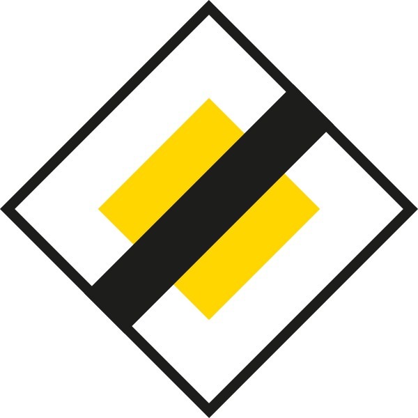 §52/25b Ende der Vorrangstraße | flaches Verkehrszeichen