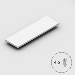 Fachboden, lichtgrau RAL 7035, Bauart mittelschwer, BxT 1300 x 400 mm.