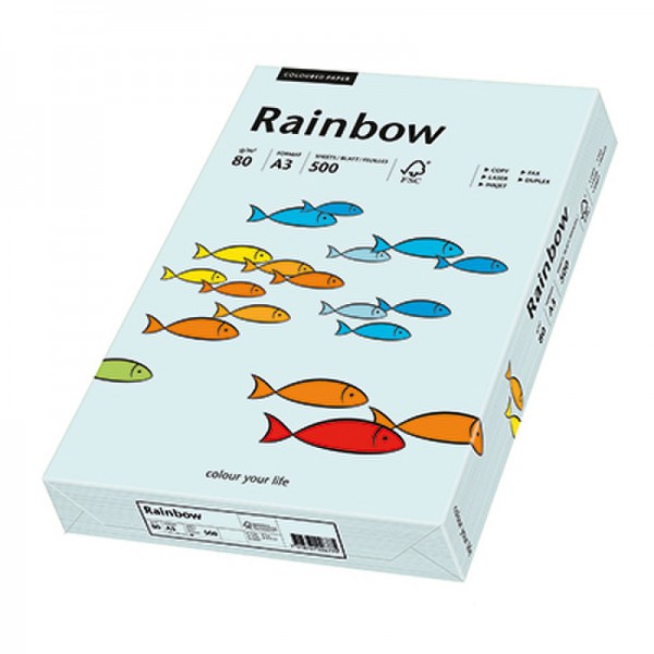 Rainbow Kopierpapier 88042698 A3 80g hellblau 500 Bl./Pack.